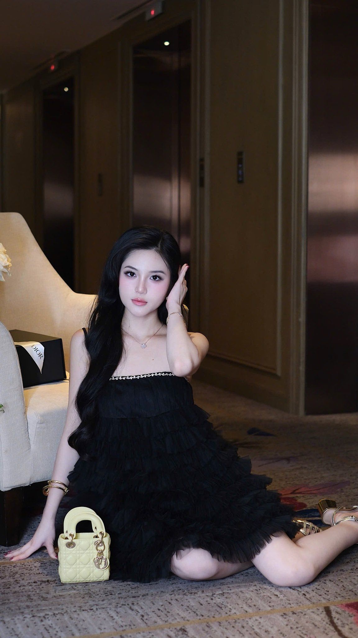Đầm Babydoll Tầng Viền Đá