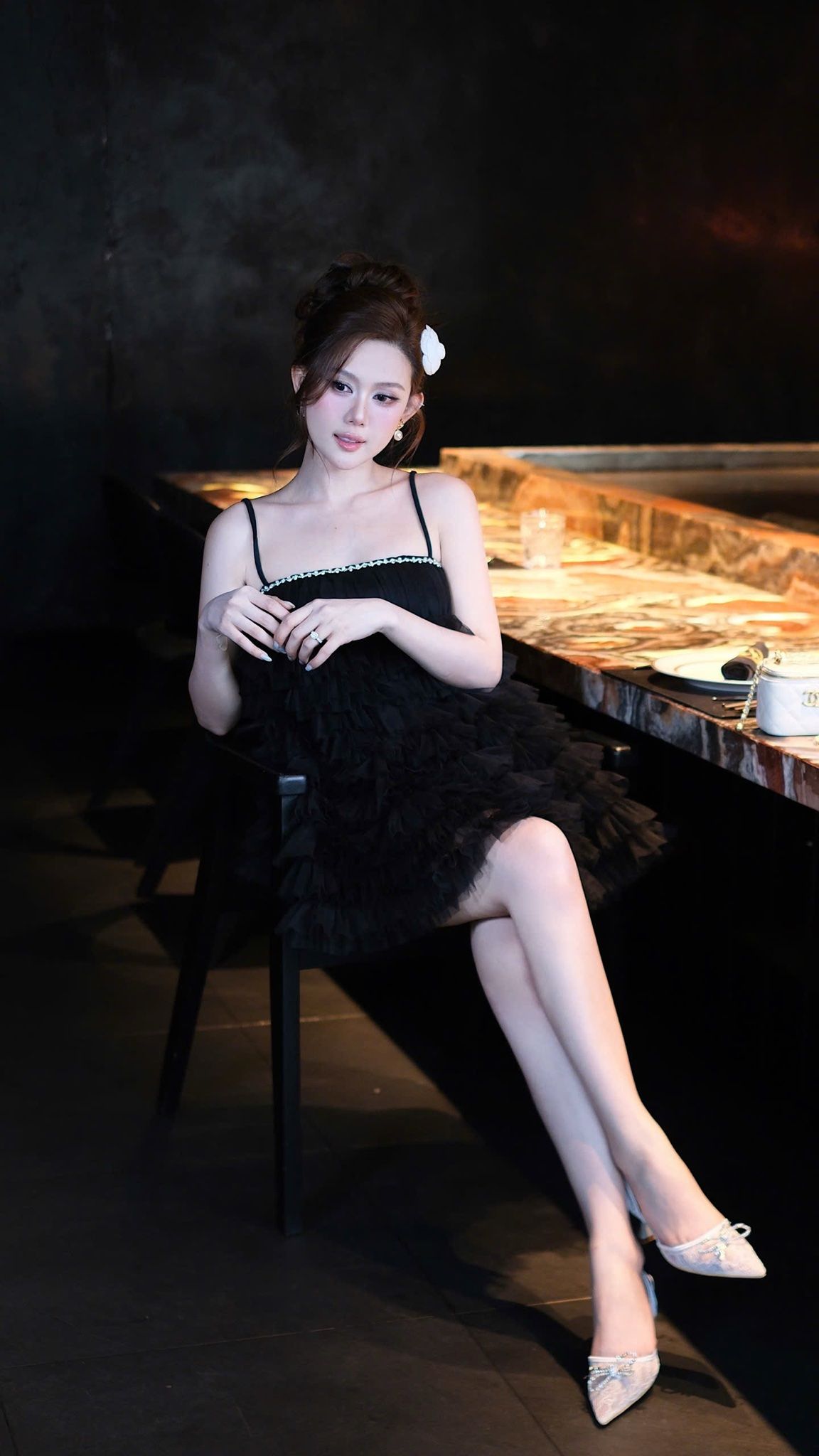 Đầm Babydoll Tầng Viền Đá
