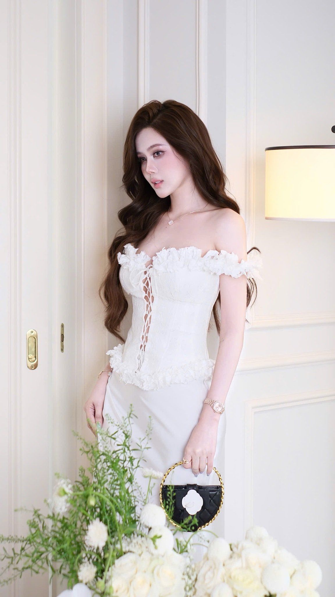Áo Ren Đan Dây Bẹt Vai