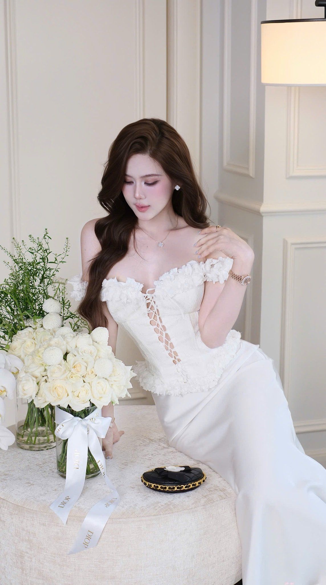 Áo Ren Đan Dây Bẹt Vai