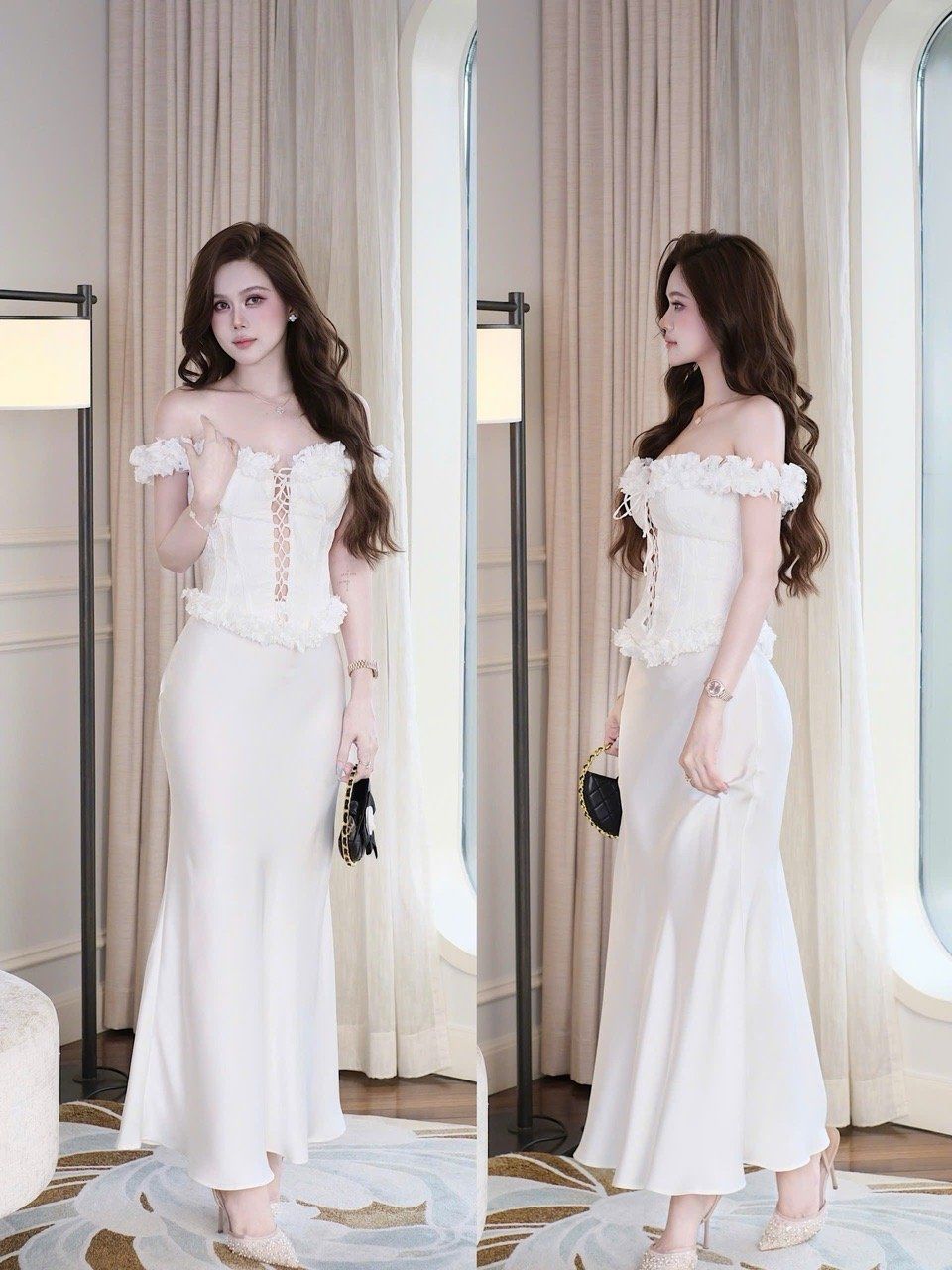 Áo Ren Đan Dây Bẹt Vai