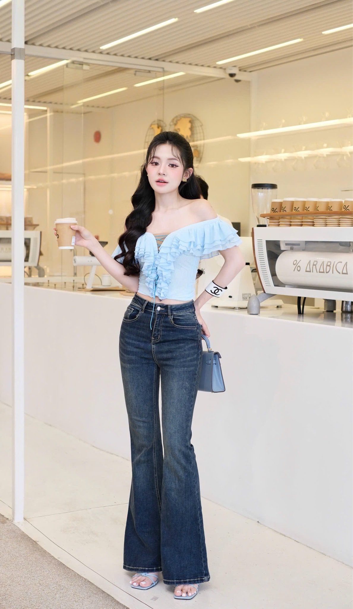 Quần Jean From Rộng Ống Loe