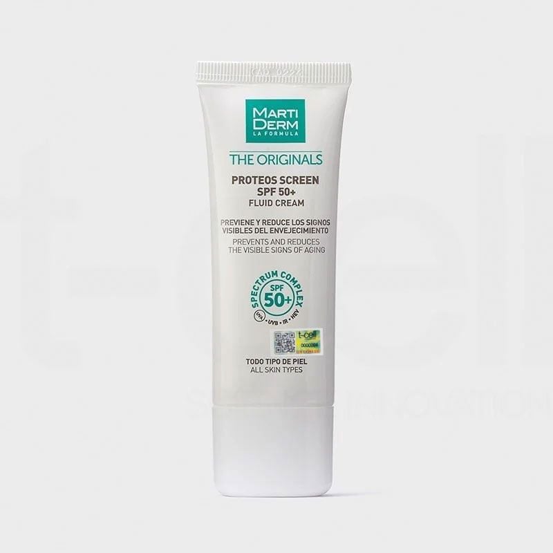 Kem Chống Nắng Phổ Rộng Toàn Diện Ngừa Lão Hóa, Phòng Chống Nám Quay Lại - MartiDerm The Originals Proteos Screen SPF50+ Fluid Cream
