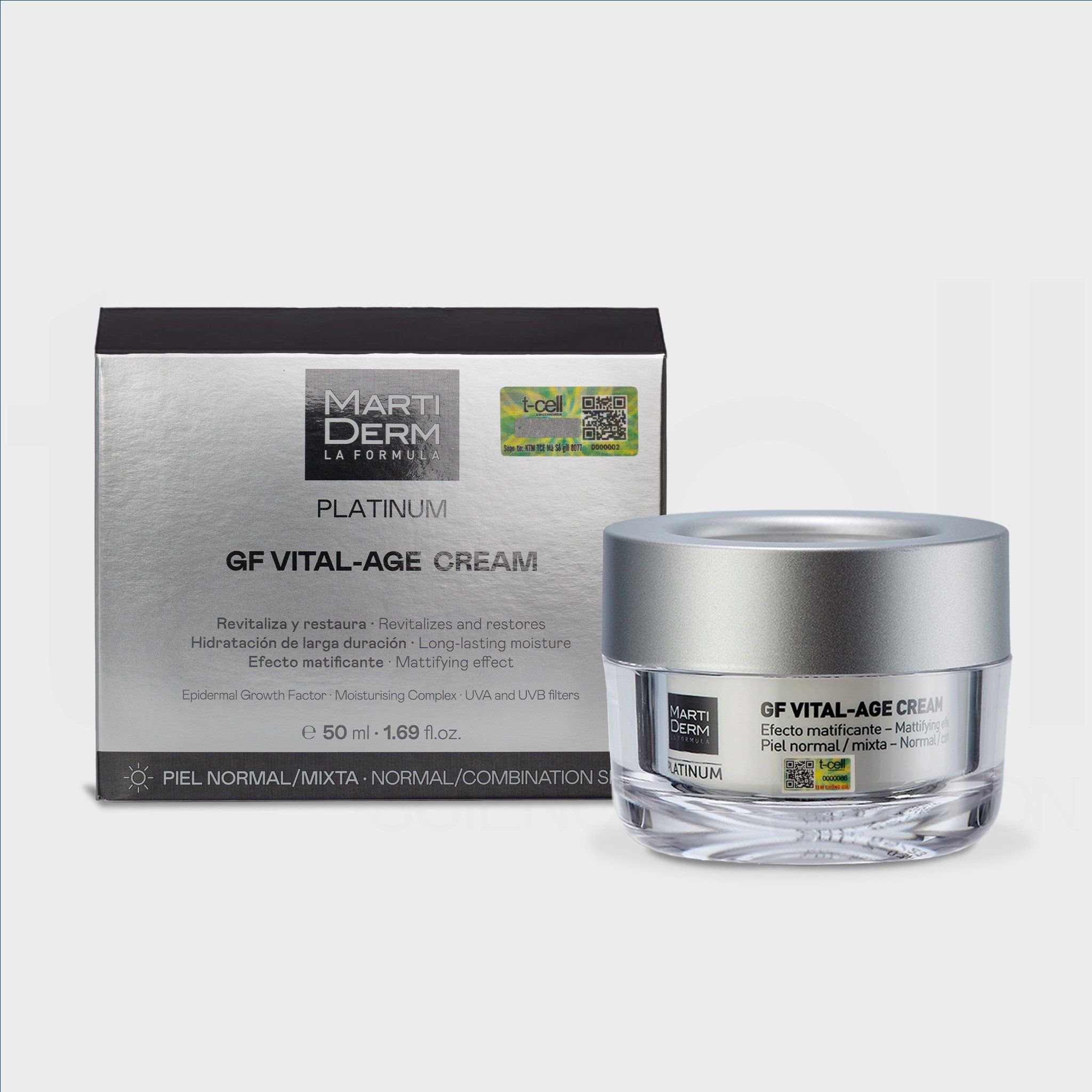 Kem Dưỡng Phục Hồi Chống Lão Hóa Đa Chức Năng - MartiDerm Platinum GF Vital Age Cream normal/mixed Skin (50ml)