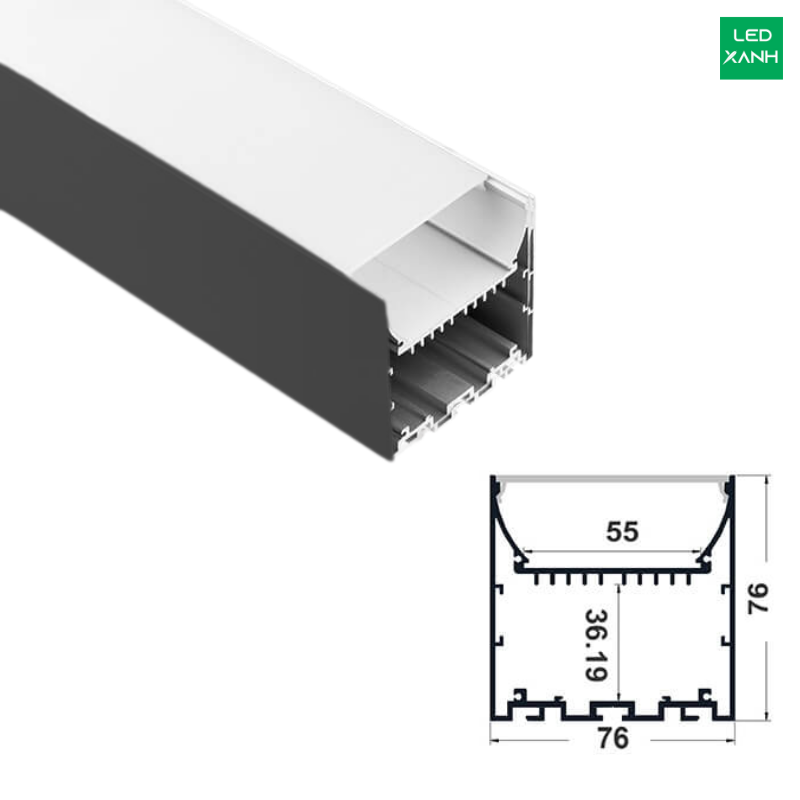 Thanh nhôm đèn LED treo thả
