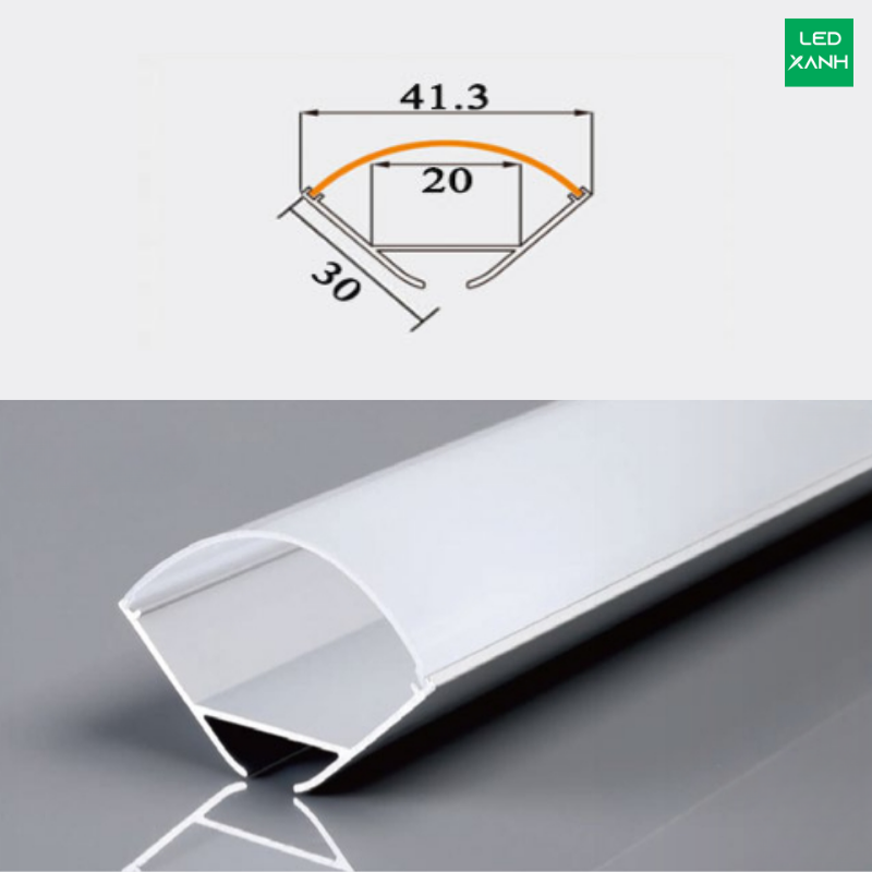 Thanh nhôm góc trần, góc vách, góc sàn size 30mm