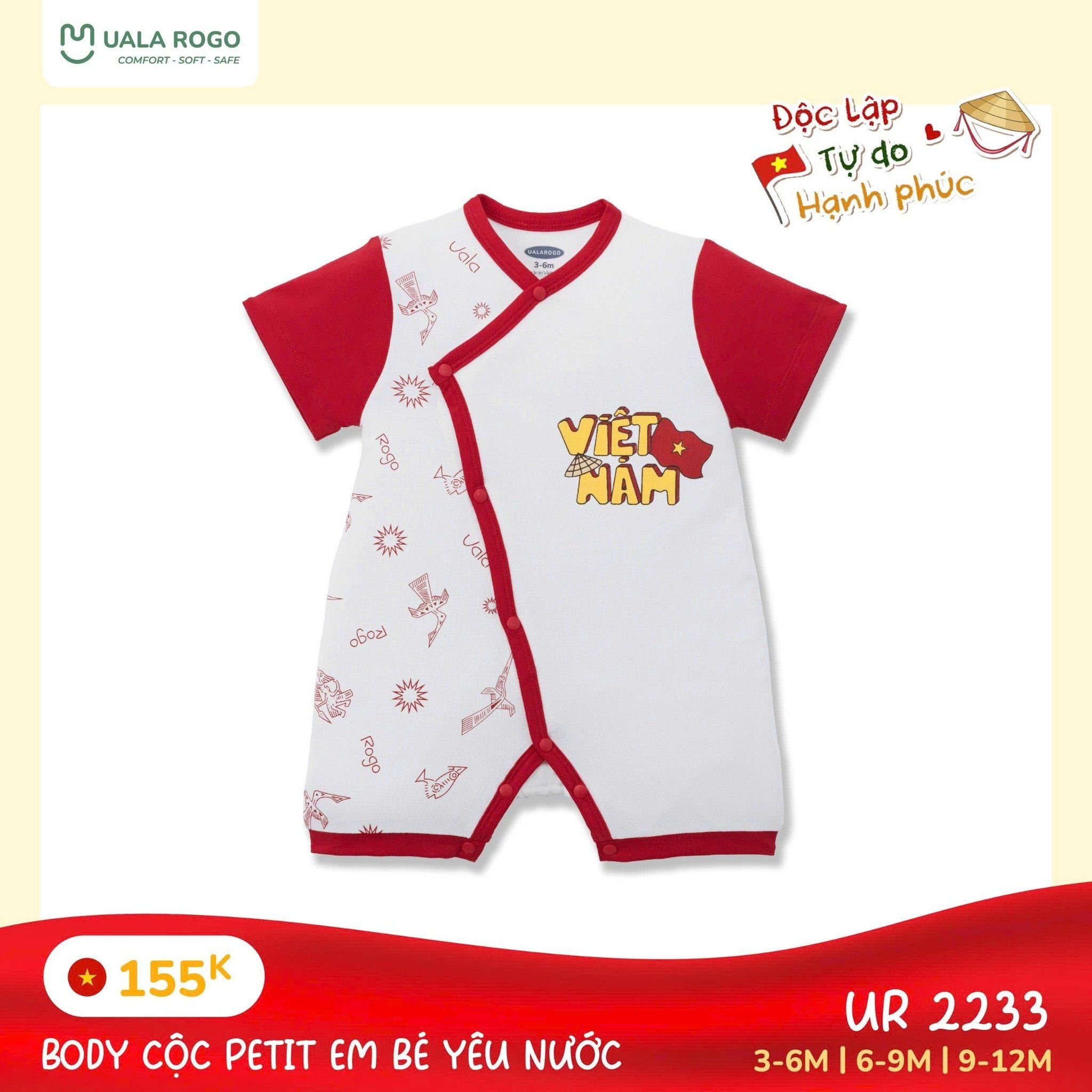 Body Cộc Petit Em Bé Yêu Nước UR 2233