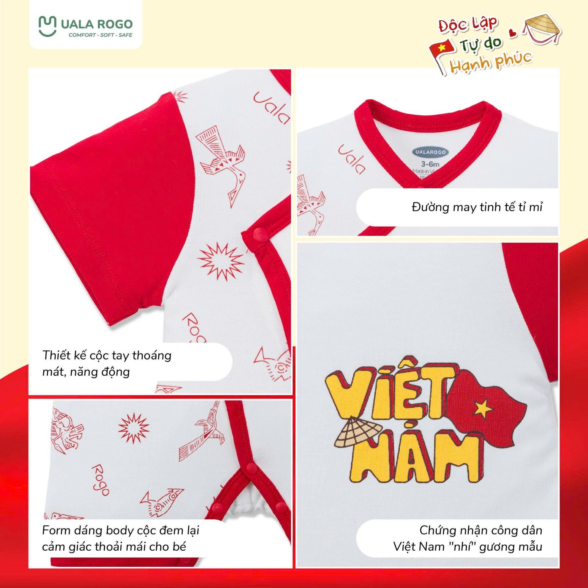 Body Cộc Petit Em Bé Yêu Nước UR 2233