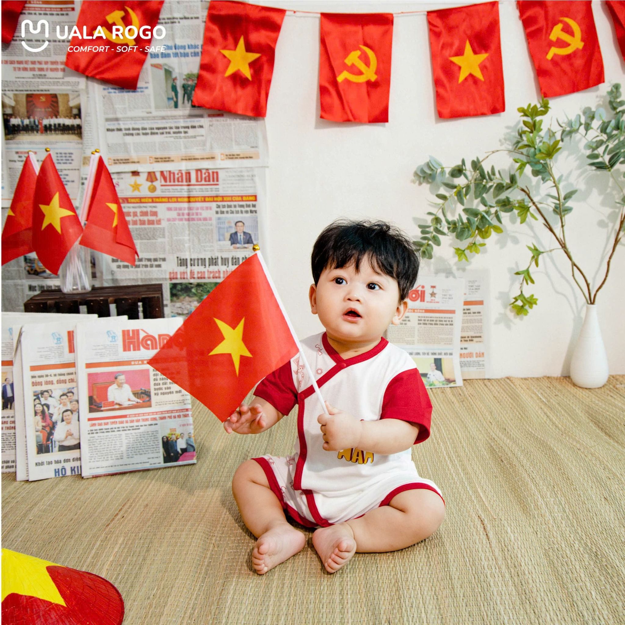 Body Cộc Petit Em Bé Yêu Nước UR 2233
