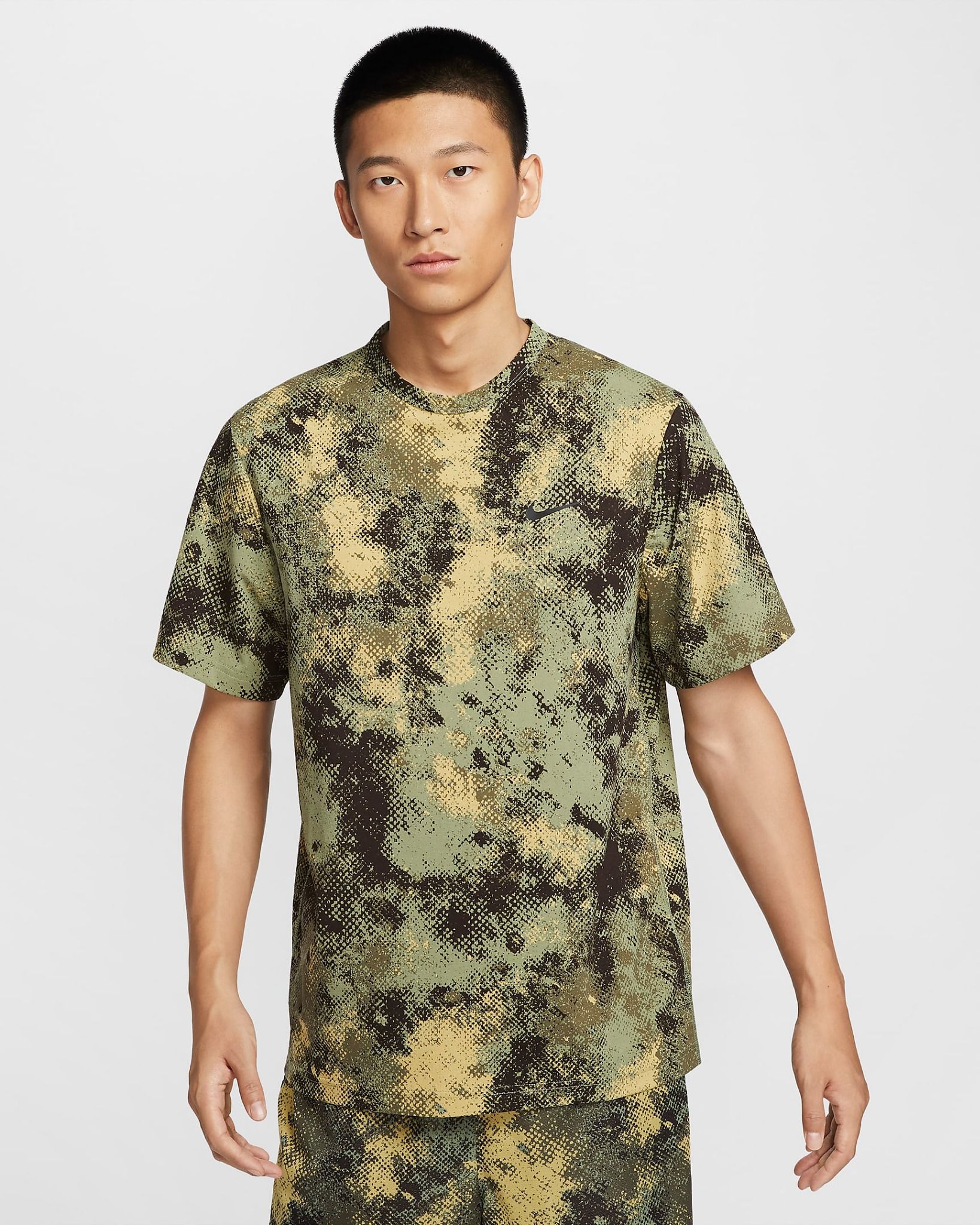Áo Phông - Áo thun Tập Luyện Nam NIKE As M Nk Df Camo Hyverse Ss Top FZ0737-386