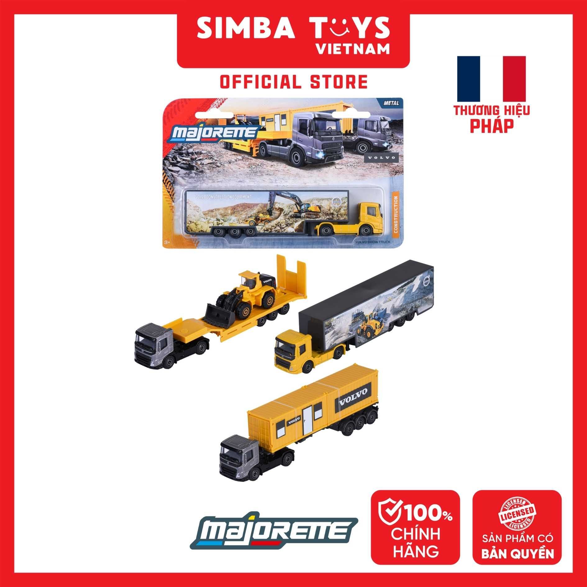 Đồ Chơi Xe Mô Hình MAJORETTE Volvo Construction Transporter 8503103000 Diecast Model - Simba Toys Vietnam