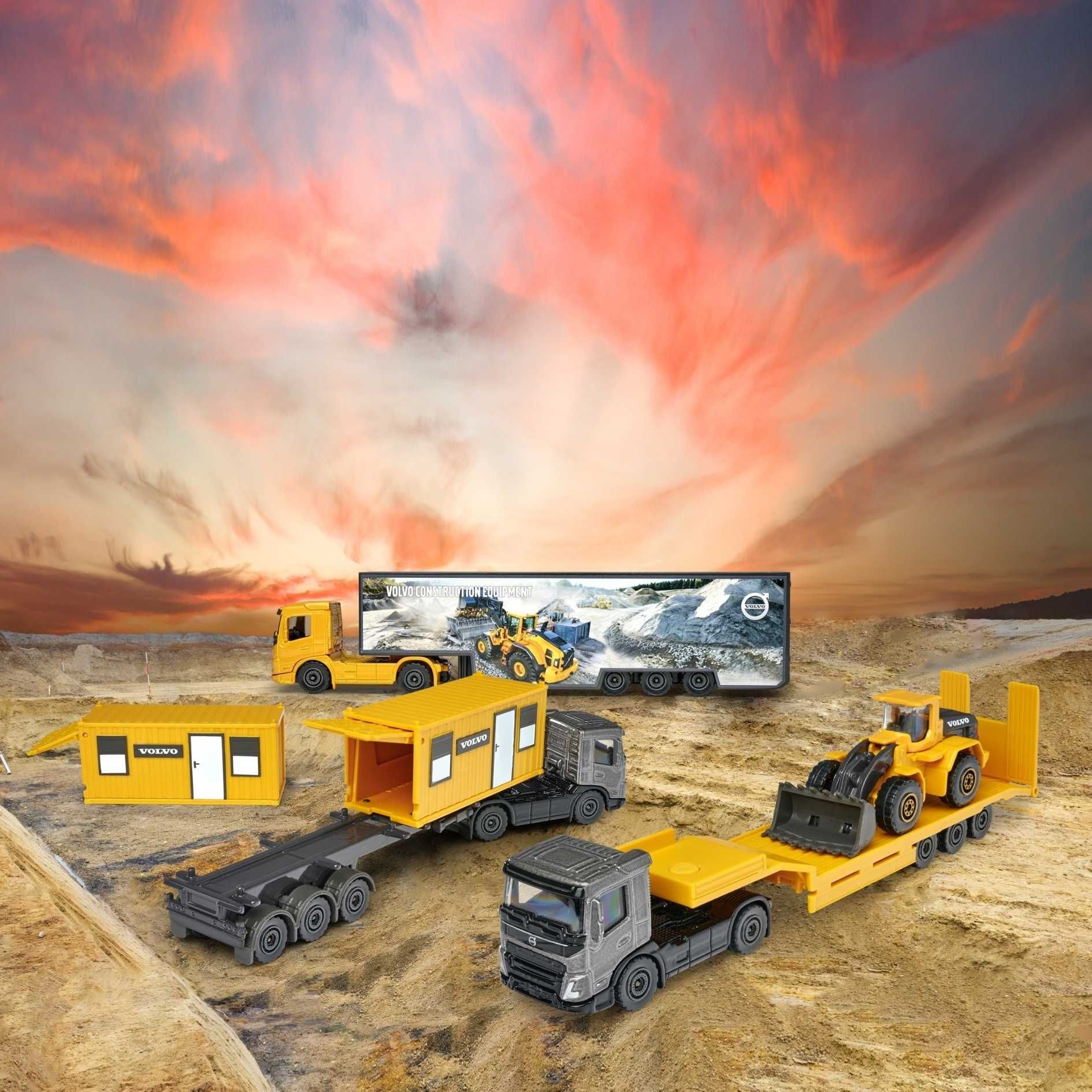 Đồ Chơi Xe Mô Hình MAJORETTE Volvo Construction Transporter 8503103000 Diecast Model - Simba Toys Vietnam