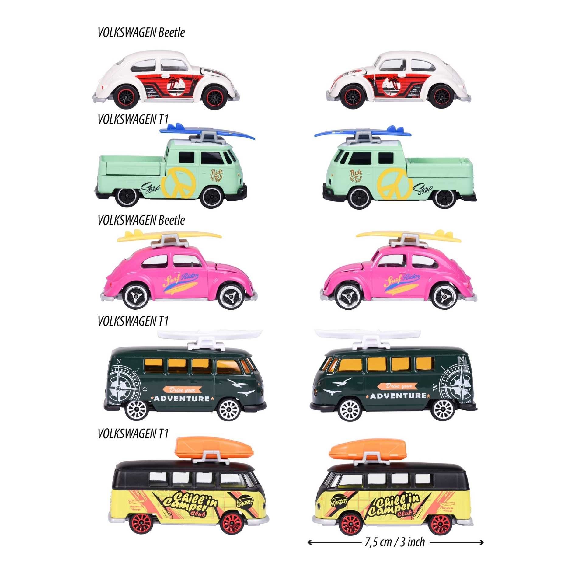 Đồ Chơi Xe Mô Hình MAJORETTE Volkswagen 5 Pieces Giftpack 8504105003 1:64 Diecast - Simba Toys Vietnam
