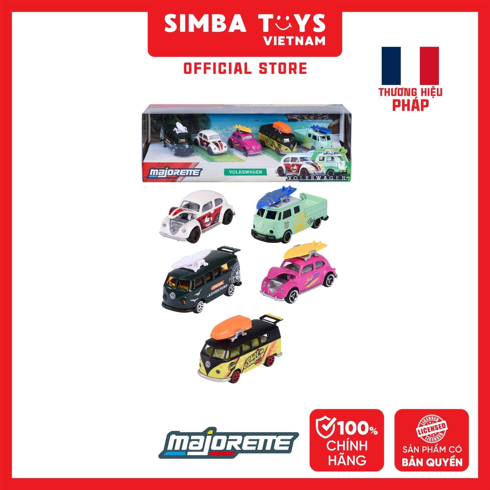 Đồ Chơi Xe Mô Hình MAJORETTE Volkswagen 5 Pieces Giftpack 8504105003 1:64 Diecast - Simba Toys Vietnam