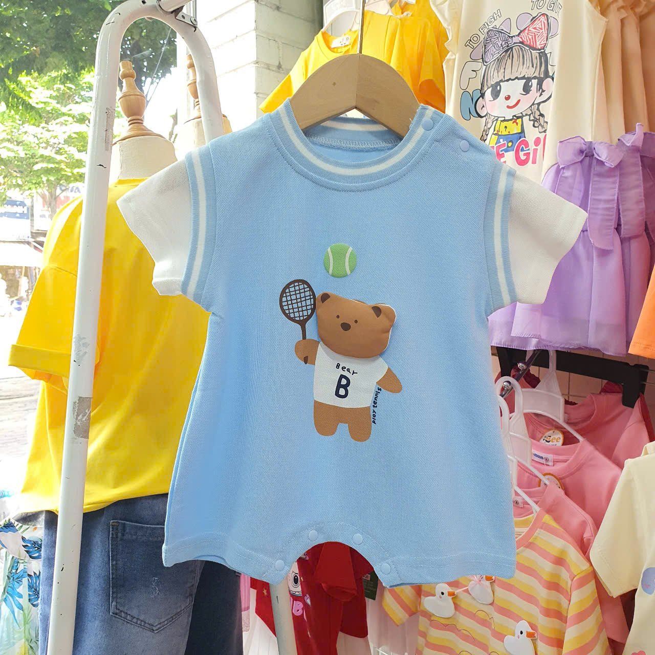 S45 _ Bộ bodysuit cho bé trai và bé gái họa tiết gấu dễ thương _ Beekids