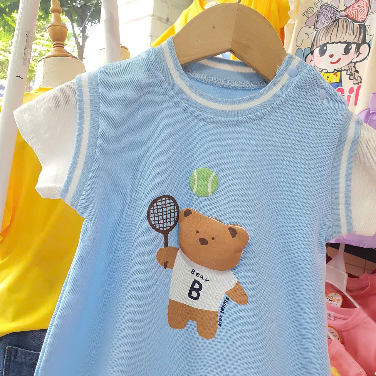 S45 _ Bộ bodysuit cho bé trai và bé gái họa tiết gấu dễ thương _ Beekids