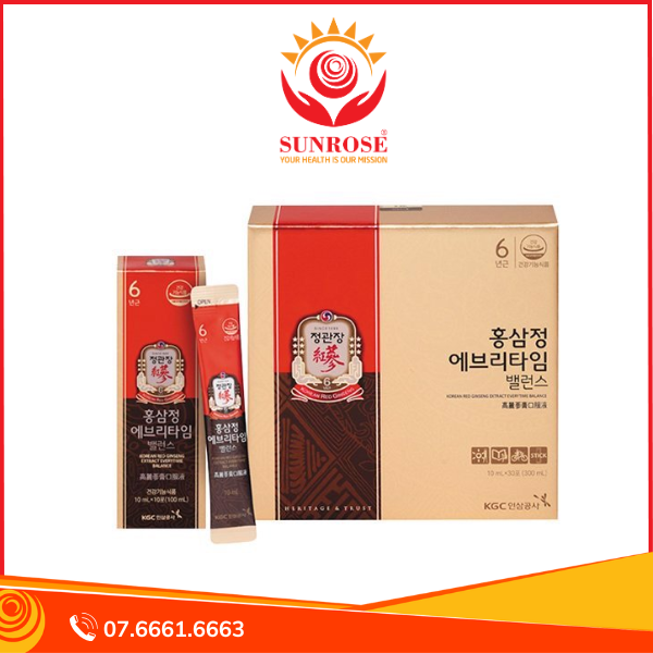 Tinh Chất Hồng Sâm Extract Everytime Balance 30 gói x 10ml