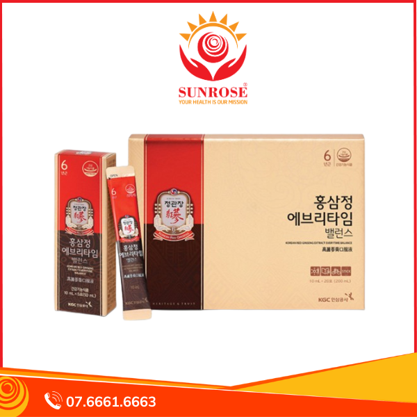 Tinh Chất Hồng Sâm Extract Everytime Balance 20 gói x 10ml