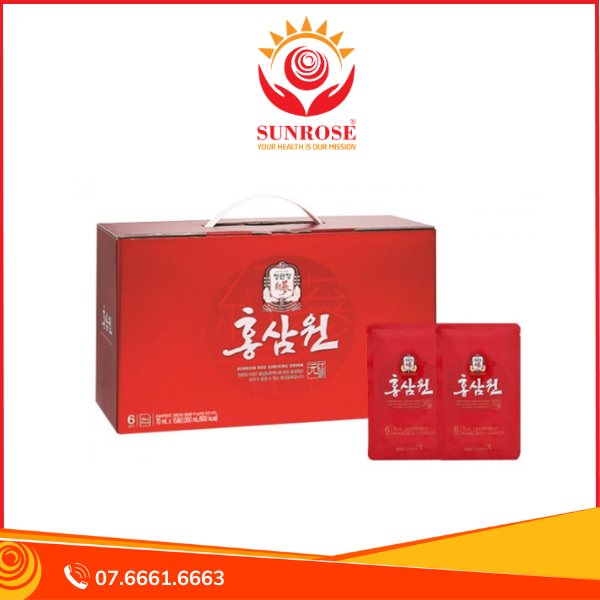 Nước Uống Tăng Lực Hồng Sâm KRG Won – KGC (70 Ml x 15 Gói)