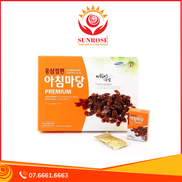 Hồng Sâm Lát Tẩm Mật Ong 200g Achimmadang Hàn Quốc