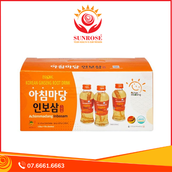Nước Sâm Có Củ Achimmadang 120ml x 10 Chai Hàn Quốc