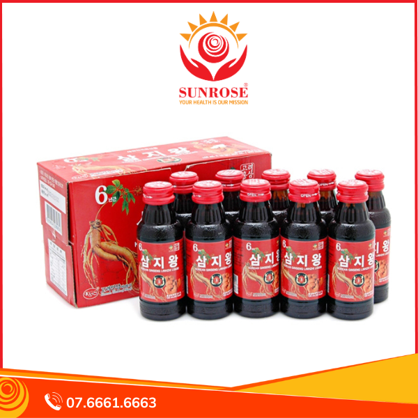 Nước Uống Hồng Sâm Linh Chi Hàn Quốc 100ml x 10 chai