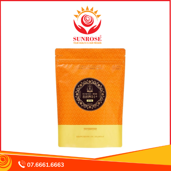 Kẹo Hồng Sâm KGC Jung Kwan Jang Renesse Không Đường 240g