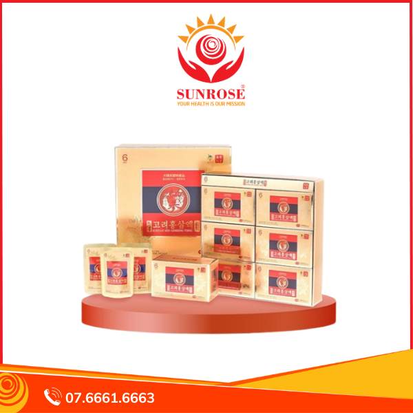 Tinh Chất Chiết Xuất Hồng Sâm Hàn Quốc 80ml x 30 Gói Tonic T-01