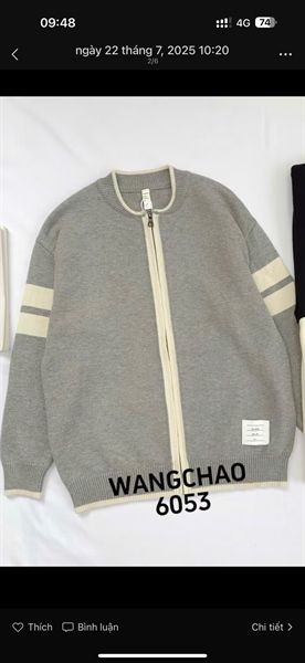 AK Cardigan QC Wan 6053 Kéo Khóa