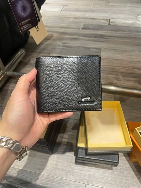 Ví Ngắn SC Lacoste Logo Bạc