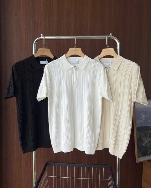 Polo Len QC C72081 Khóa Cổ