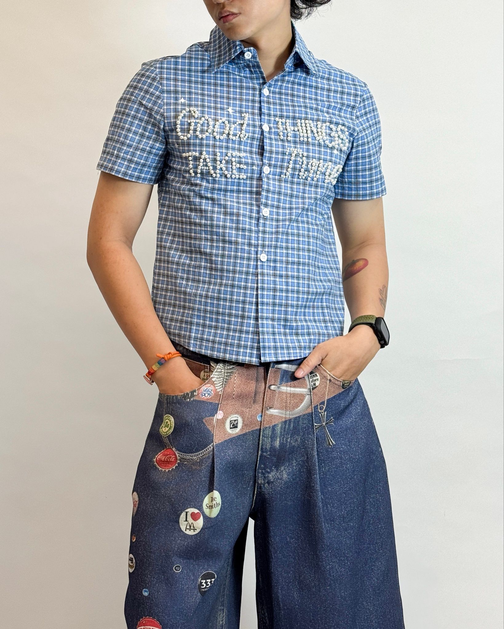 SHIRT 913 BLUE BOXY