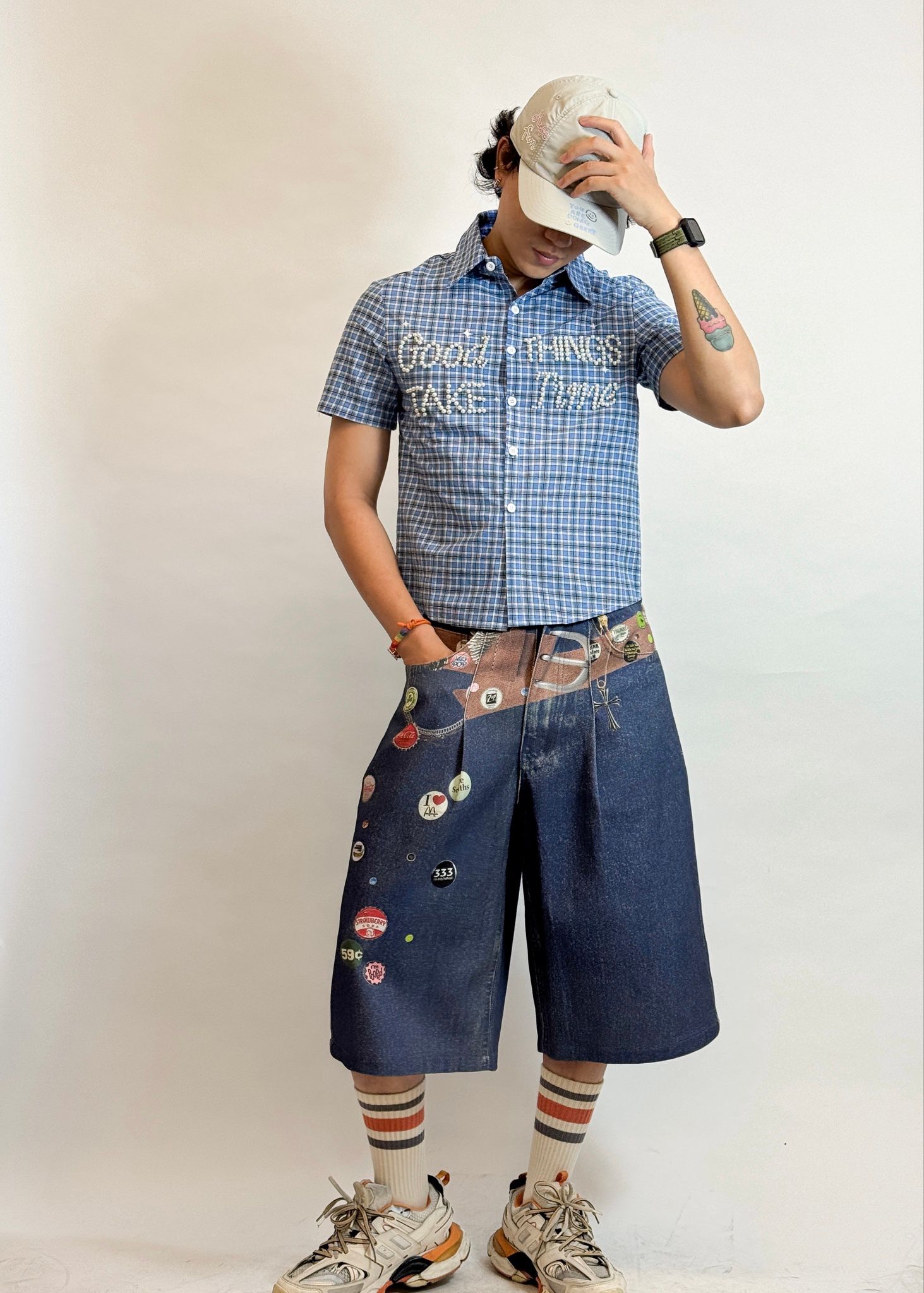 SHIRT 913 BLUE BOXY