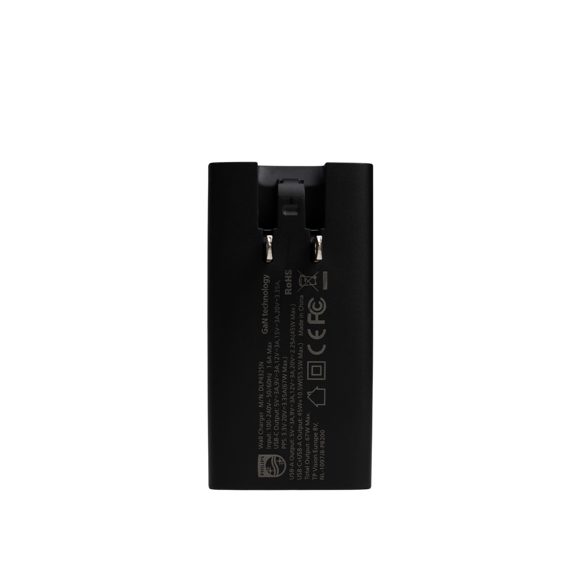 Củ sạc nhanh Philips DLP4330N / DLP4325N PD67W - Nhỏ, gọn, đút vừa túi áo, hỗ trợ sạc cho Laptop/Macbook