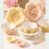 Set bát đĩa heo Lulu bông hoa