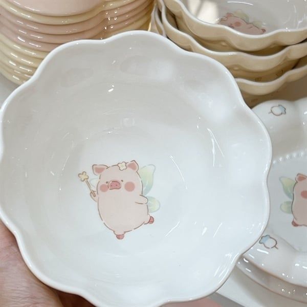 Set bát đĩa heo Lulu bông hoa