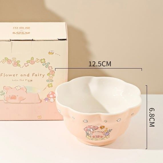 Set bát đĩa heo Lulu bông hoa