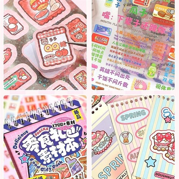 Sổ Sticker lò xo 66 trang đồ ăn Telado