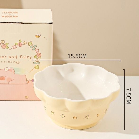 Set bát đĩa heo Lulu bông hoa