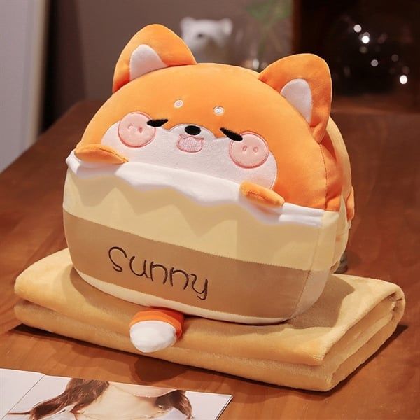 Gối kèm chăn thú baby 40cm