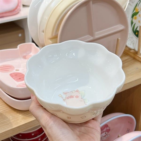 Set bát đĩa heo Lulu bông hoa