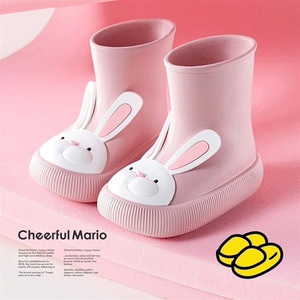 Ủng kid Cheerful Mario thỏ hồng