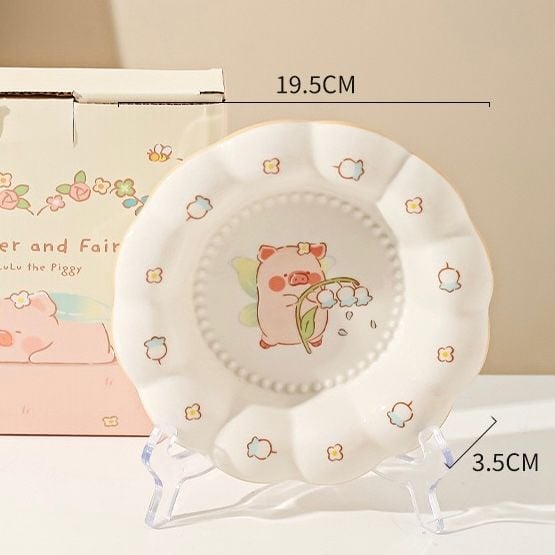 Set bát đĩa heo Lulu bông hoa