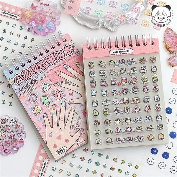 Sổ lò xo Sticker dán móng 40 tờ Telado