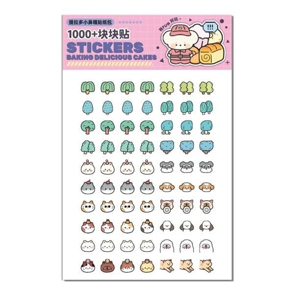 Set Sticker mini 15 tờ - 1050 miếng Telado