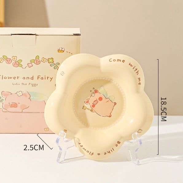 Set bát đĩa heo Lulu bông hoa