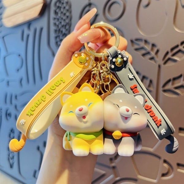 Móc khoá cún couple say xỉn