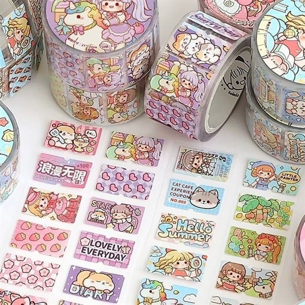 Washi tape Sticker Telado ánh nhũ