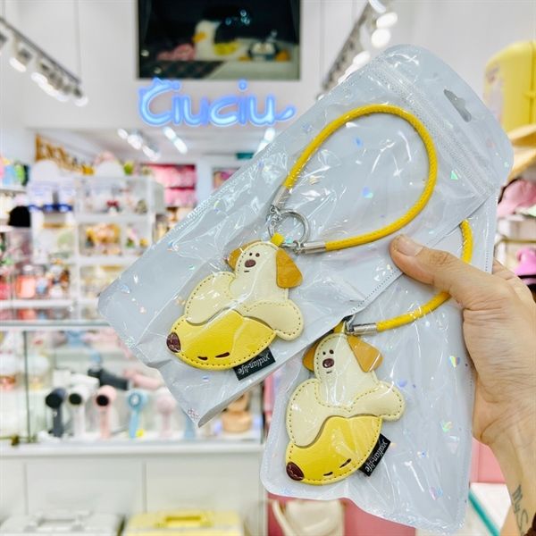 Móc khoá da cún chuối