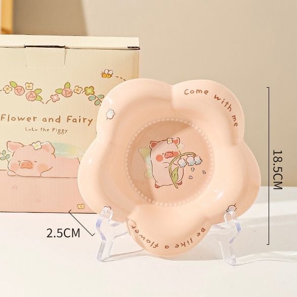 Set bát đĩa heo Lulu bông hoa